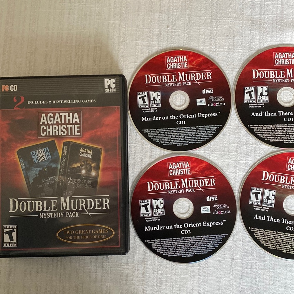 Agatha Christie Double Murder Mystery Pack - PC CD Games for Windows